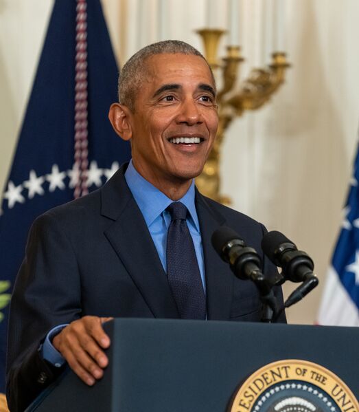 File:Barack Obama speaking at the White House 2022 (cropped).jpg